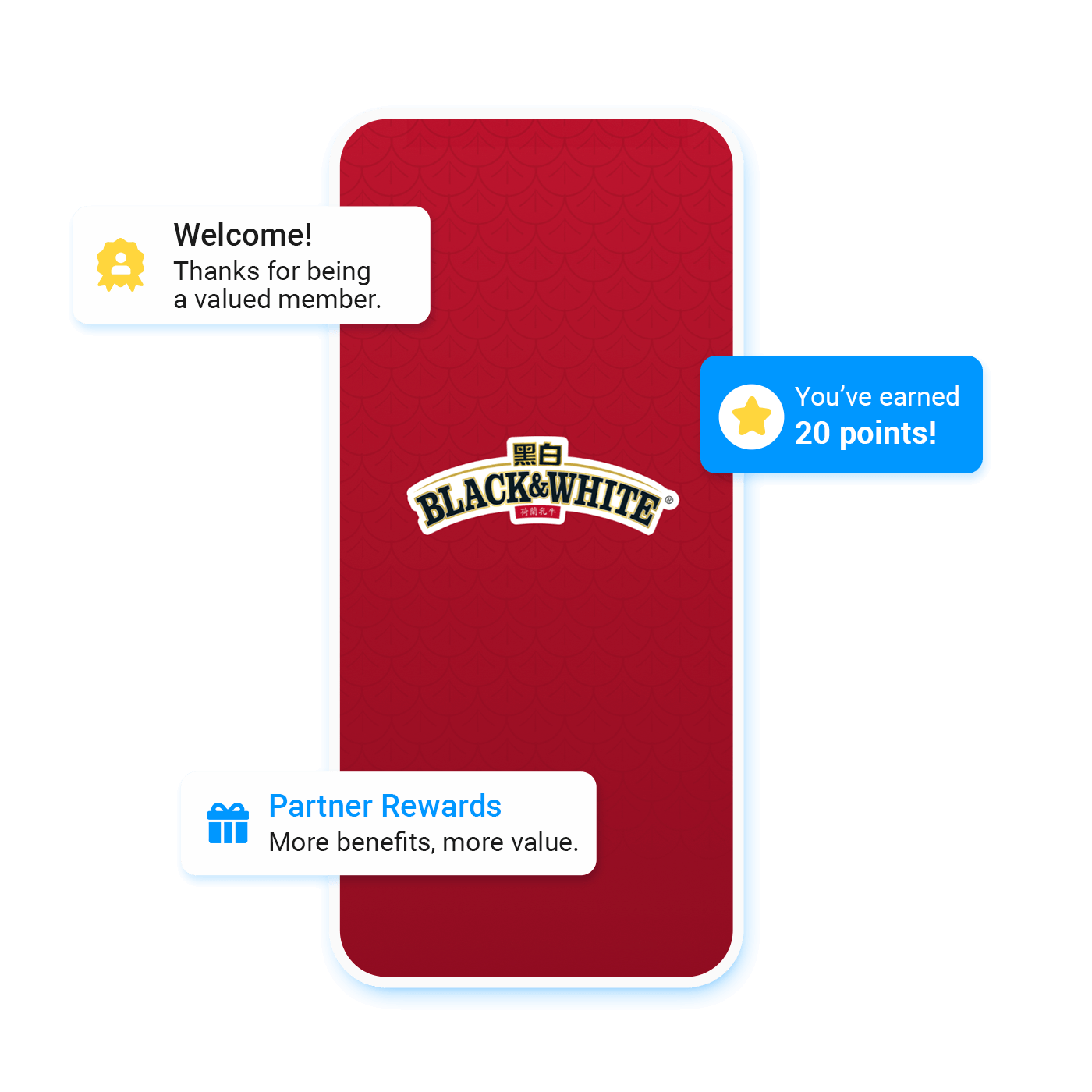 Black and White Business Partner Loyalty App | Image